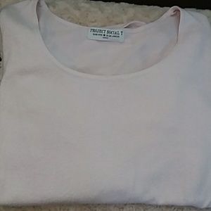 Project Social T pale pink top